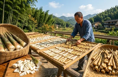方竹笋晒干全流程：从鲜笋到优质干笋相关配图