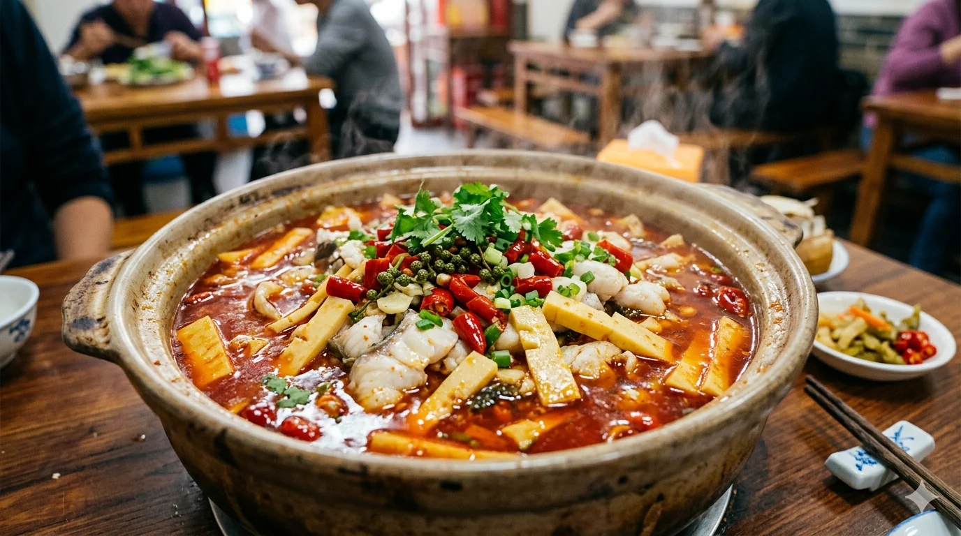 方竹笋泡椒鱼：酸辣开胃的川菜经典相关配图