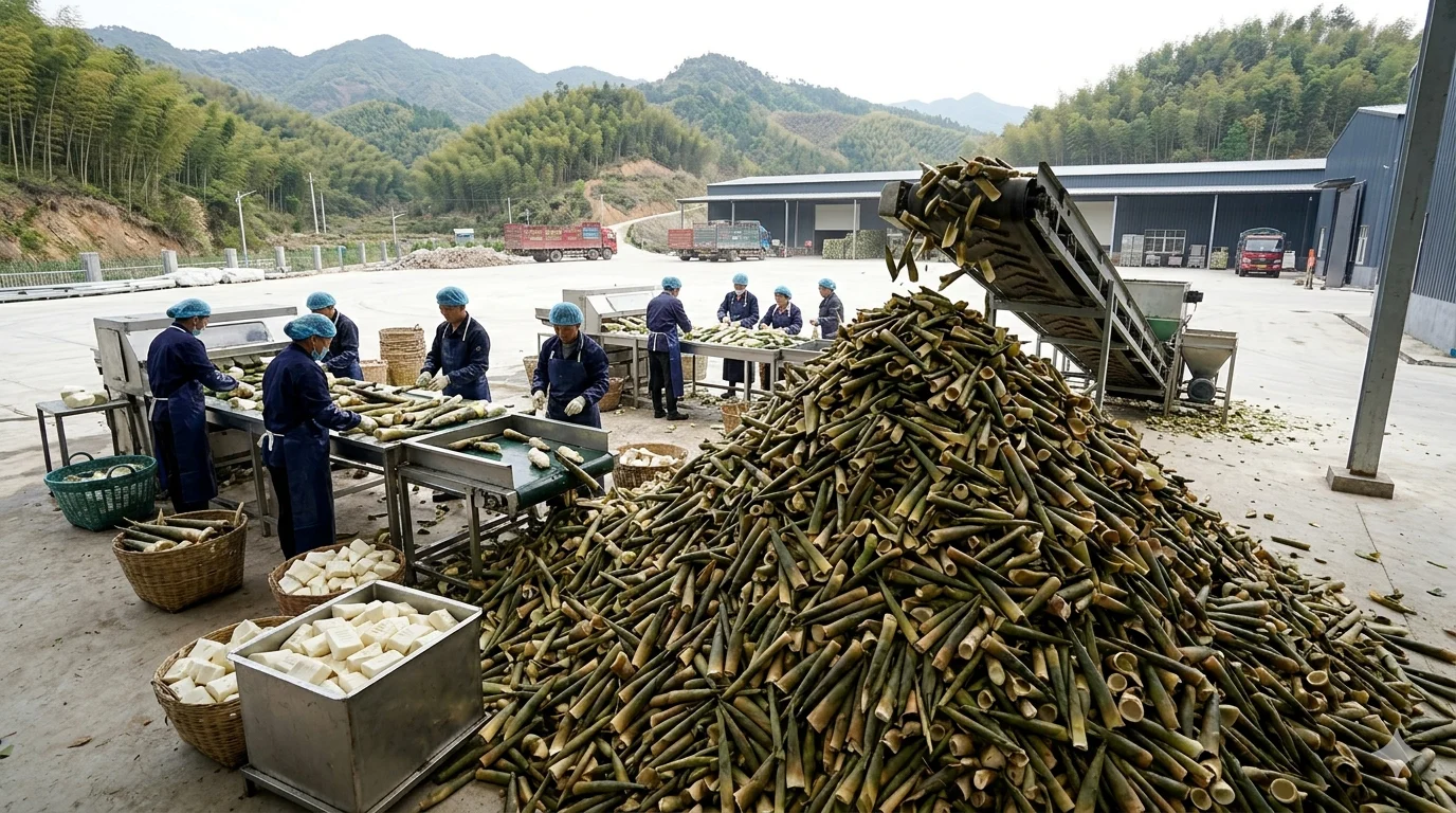 方竹笋深加工废弃物利用：笋壳变废为宝相关配图