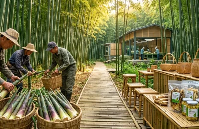 方竹笋与竹制品双产业联动发展相关配图