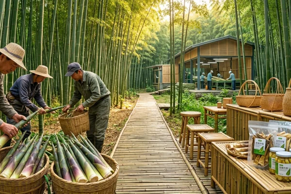 方竹笋与竹制品双产业联动发展相关配图