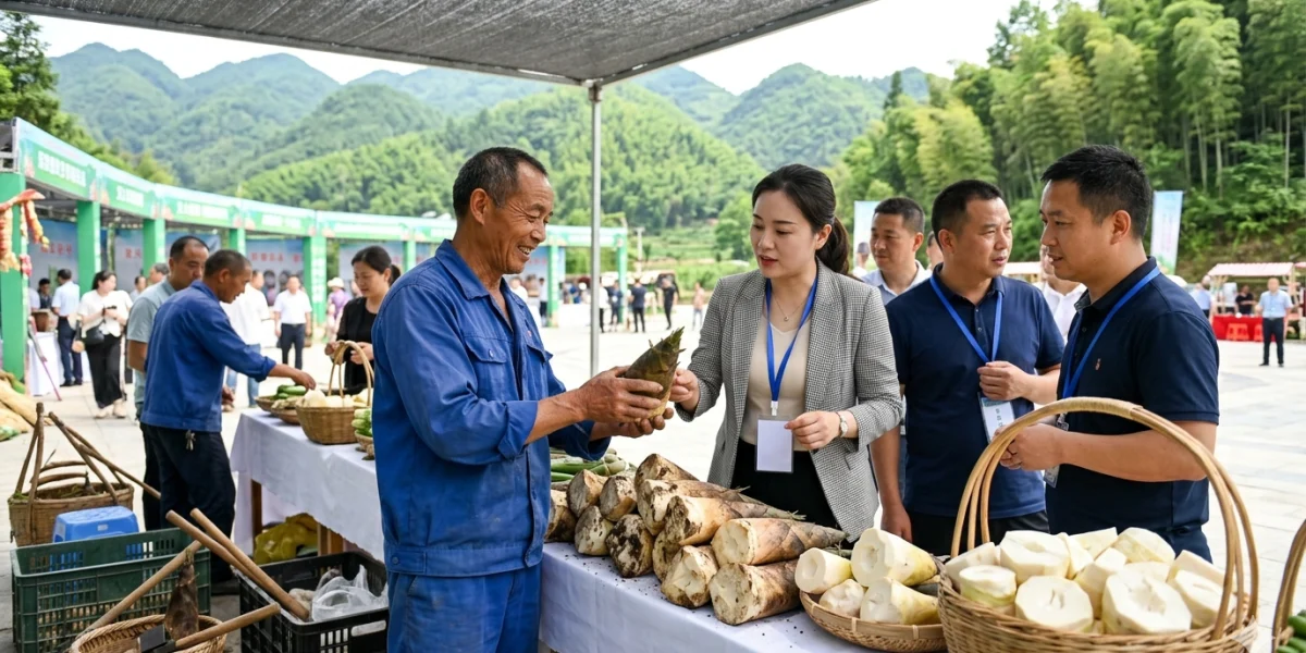方竹笋产销对接会在遵义举行相关配图