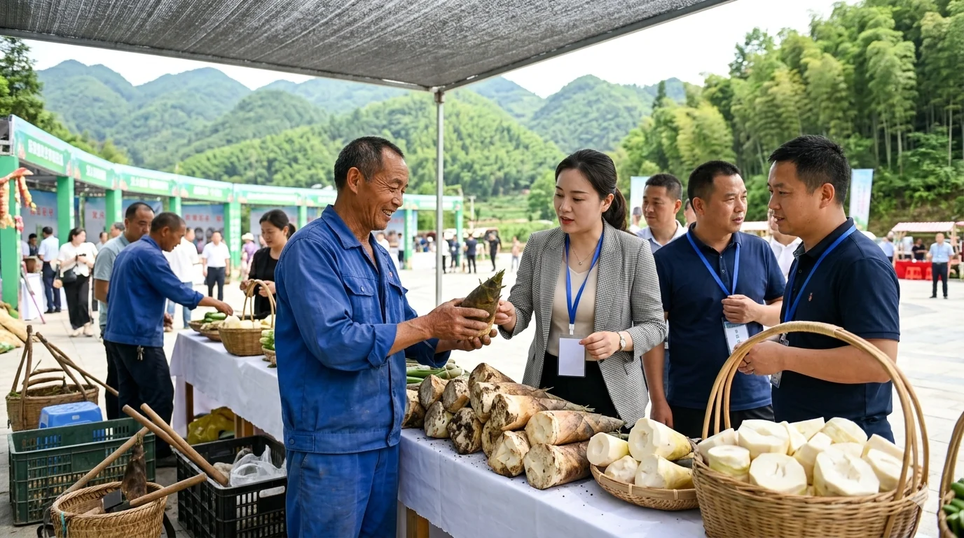 方竹笋产销对接会在遵义举行相关配图