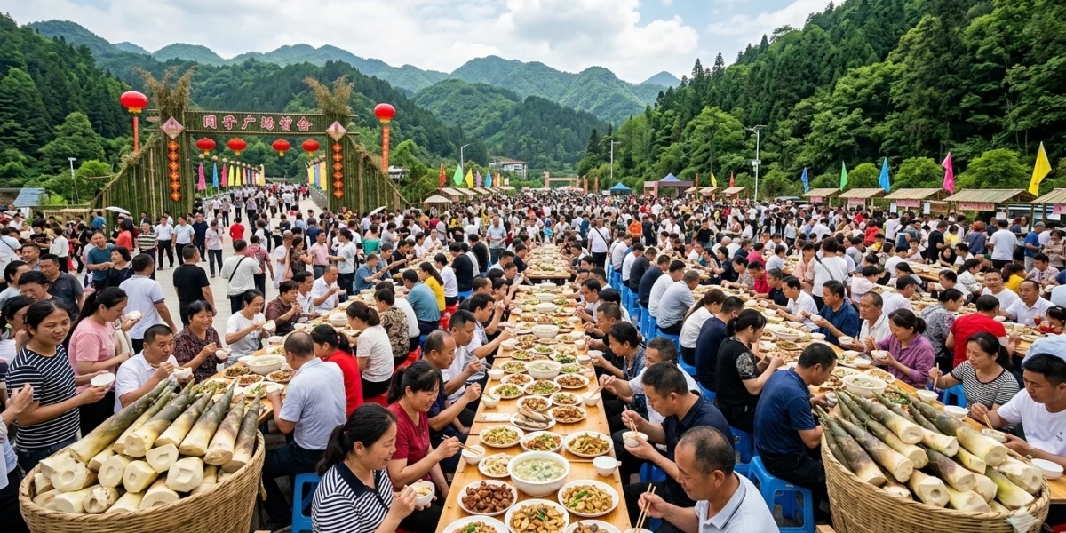 桐梓方竹笋节盛大开幕：万人品笋大会相关配图