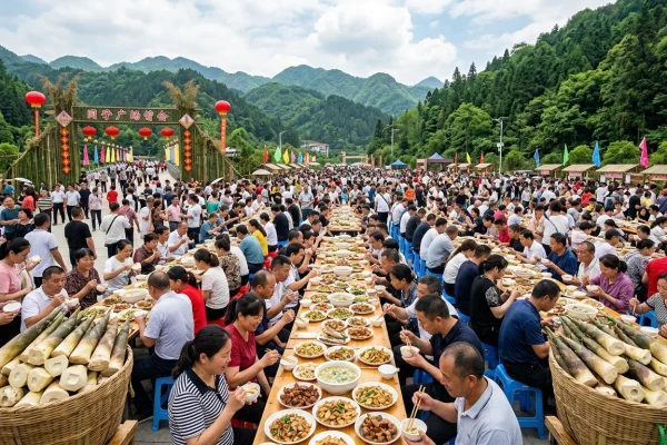 桐梓方竹笋节盛大开幕：万人品笋大会相关配图