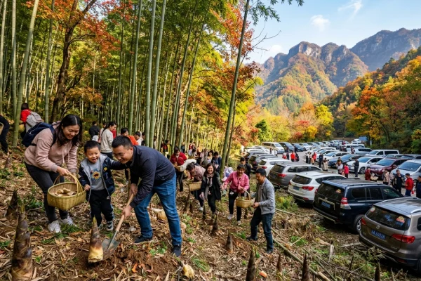 金佛山方竹笋自驾采摘游火爆相关配图