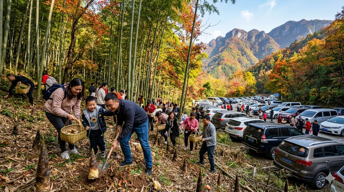 金佛山方竹笋自驾采摘游火爆相关配图