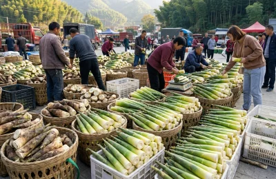 方竹笋十月价格行情：供应充足价格亲民相关配图