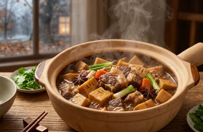 方竹笋炖牛腩：秋冬暖身硬菜相关配图