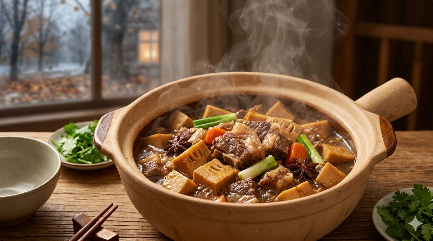 方竹笋炖牛腩：秋冬暖身硬菜相关配图