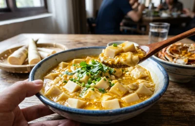 方竹笋蟹黄豆腐：鲜味的巅峰组合相关配图