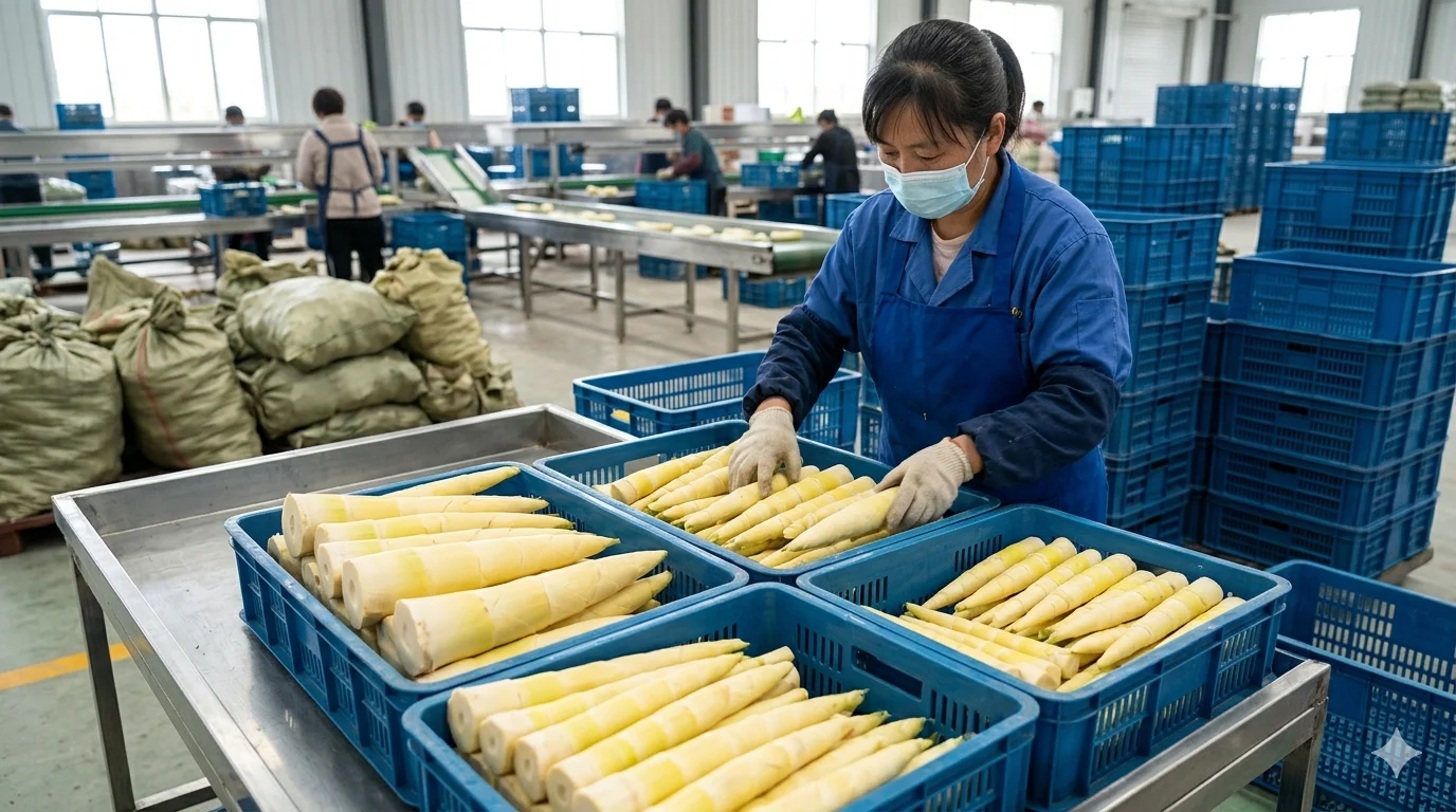 方竹笋标准化包装规格与重量分级相关配图